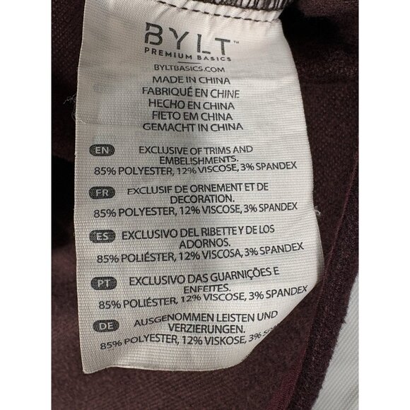 Bylt Premium Basics Coastal Overshirt Men’s L Plaid Plum Long Sleeve Heavy - Picture 7 of 14